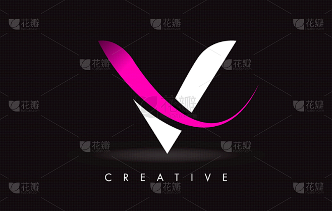 品牌名称,英文字母V,图标,创造力,商务,文字,干净,概念,设计