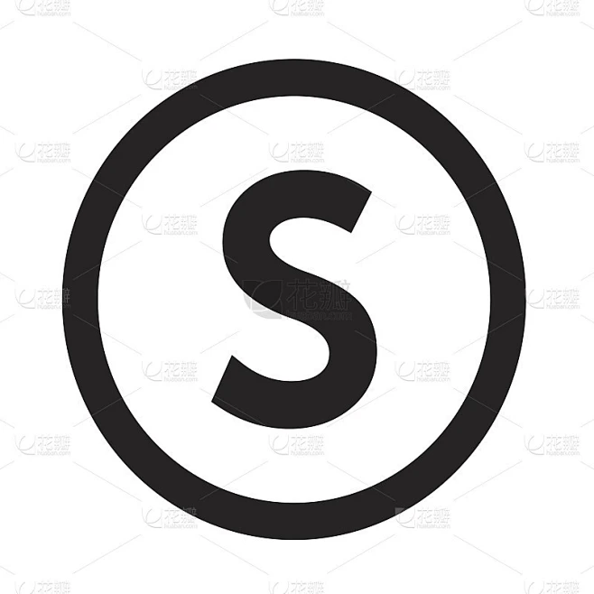 基本字体字母S图标插图设计素材-花瓣网