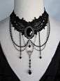 Lace Choker Necklace Collier Victorian: