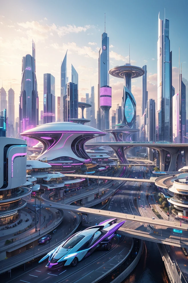 Technology techno tech Render SmartCity future future city ...