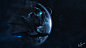 数字艺术 行星 空间 地球 太空艺术 科幻小说 月光 大气层 宇宙 午夜 黑暗 截图 电脑壁纸 地球的气氛 外太空 天文物体