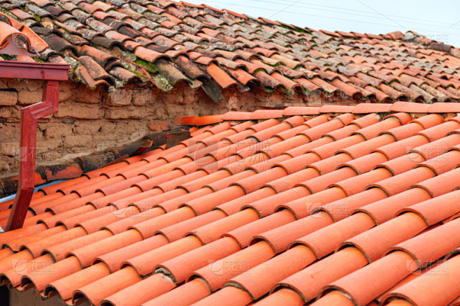 砖,红色,古老的,房屋,瓦,意大利,纹理效果,边框,复古风格,瓷砖