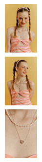 love deep initial necklace : DEEPBROW 22 SUMMER COLLECTION  "LOVE DEEP" 이번 컬렉션은 딥브로우의 더욱 짙어진 사랑의 컬러를 표현한 컬렉션으로, 지금까지 딥브로우가 선보였던 하트 모티브를 더욱 다양한 시선으로 바라보고 담았습니다. 또한 새로운 헤어 ACC 상품들을 처음 선보입니다.