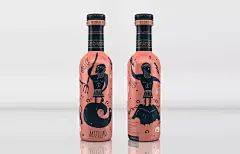 文化图腾插画：希腊风情饮料包装设计