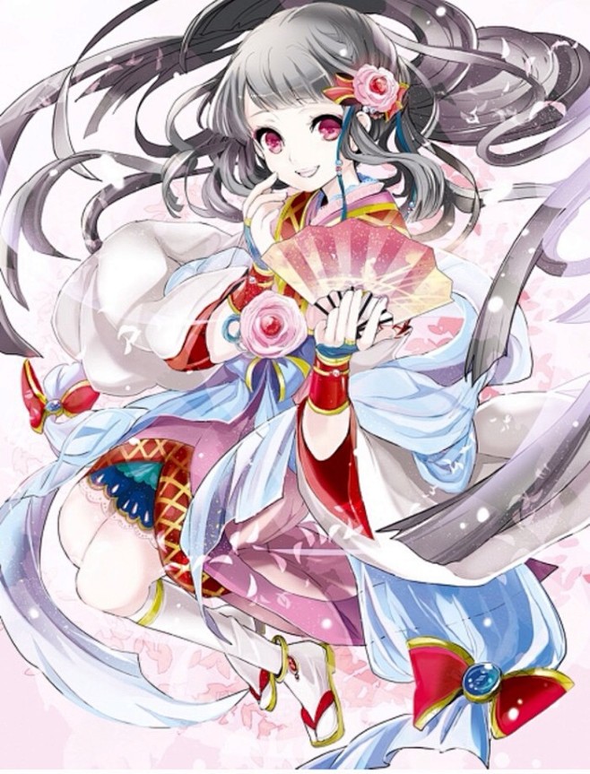 p站动漫美少女和服萌系软妹小清新手绘插画同人美图二次元手机壁纸