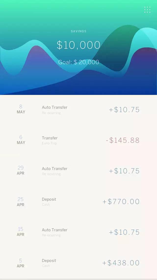一组简洁大方的金融财经APP UI设计