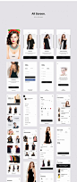 时尚商店电子商务iOS，Adobe XD＆Sketch。，Imba电子商务Ui套件