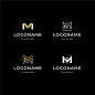 m 字母logo标志矢量图素材
