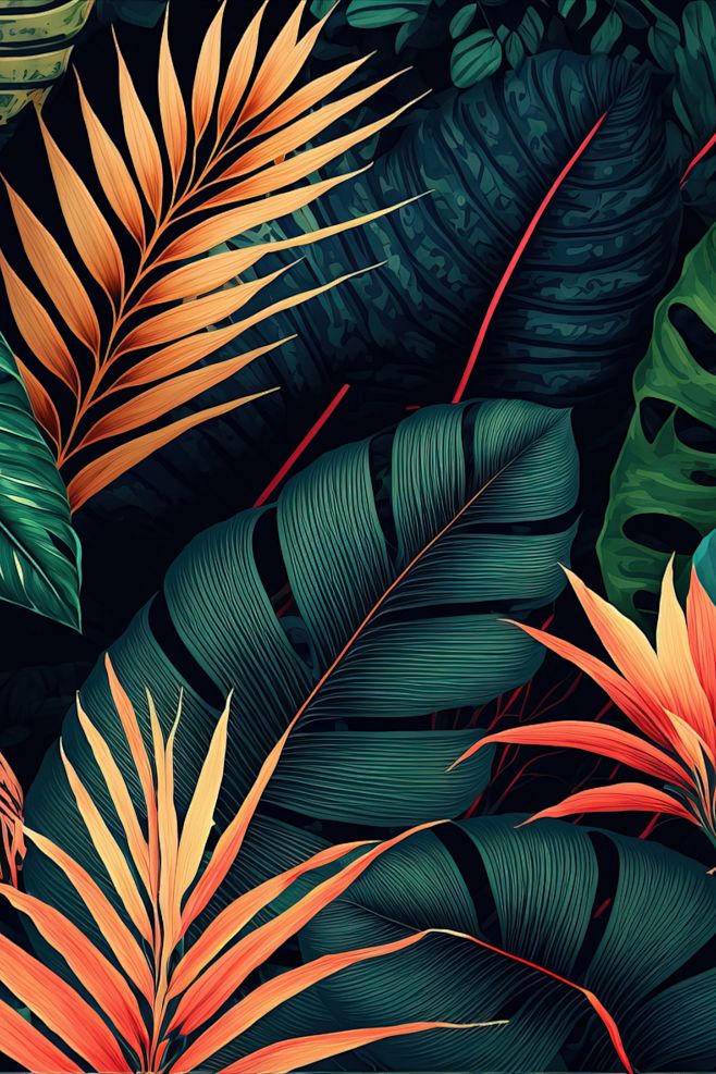 Tropical jungle leaf...