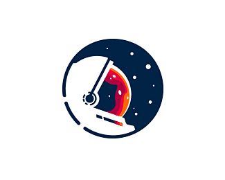 宇航员图标设计宇航员头盔探索外太空宇宙星空空间站商标设计图标图形