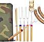 Amazon.com : Wuple Marshmallow Roasting Sticks Set of 5 Smores Sticks for Fire Pit Campfire Roasting Sticks 30 inch : Patio, Lawn & Garden