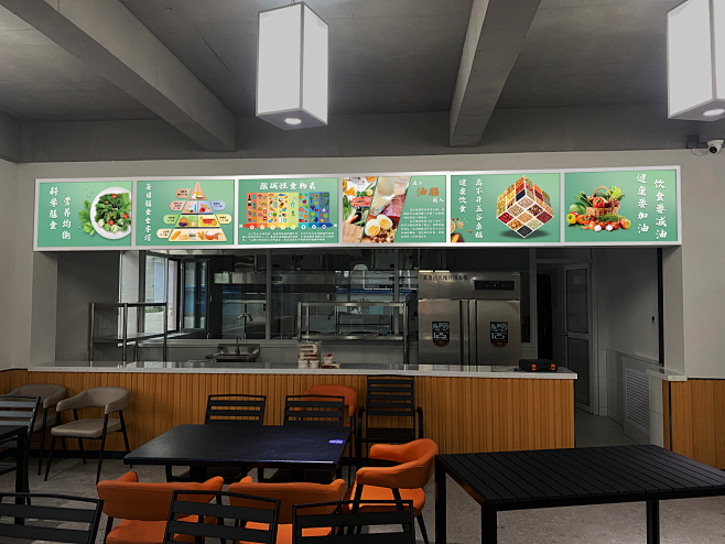 园区餐厅食堂灯箱设计