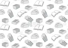 书,开着的,四方连续纹样,关闭的,图书馆,壁纸,书店,现代,堆,复古
