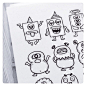 【手绘】小怪兽手帐简笔画第二弹。手帐简笔画 ​​​ ​​​​