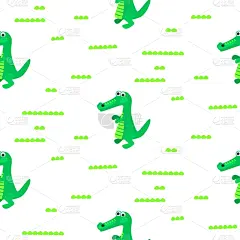 白色,鳄鱼,绿色,四方连续纹样,可爱的,纺织品,野生动物,图像,壁纸,装饰