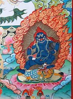 〓纯正手绘精品〓藏族西藏手绘唐卡 财宝天王唐卡|五姓财神唐卡-淘宝@北坤人素材
