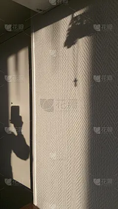 墙上的阴影与墙纸的十字架