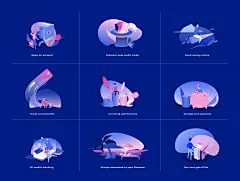 概念科技数码在线银行使用场景创意插画[Ai,Sketch] – 云瑞设计