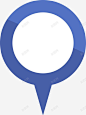 蓝色圆形地标图标 设计图片 免费下载 页面网页 平面电商 创意素材
