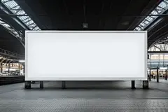 公共空间地铁公交站广告牌样机模型