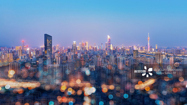 广州CBD金融区夜景正版图片素材