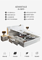 现代简约板式床北欧1.8米高箱床储物床小户型1.5主卧收纳床双人床-淘宝网