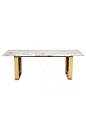 White marble gold coffee table