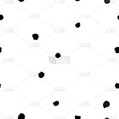 矢量手绘黑白无缝模式在垃圾摇滚风格。