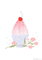 给我一个春天的粉红色回忆#植物与春天# @云朵插画 插画狂想#插画# ​​​​