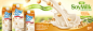 美食豆奶 果奶饮料 美味水果 餐饮美食海报设计AI cb046035955