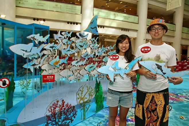 香港奥海城夏季护鲨、爱海洋保育主题装饰_...