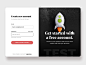 Sign Up Form — Daily UI Challenge #001 rocket test typography app interface sign up web design form ui signup dailyui