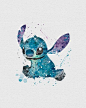 Stitch, Lilo & Stitch Watercolor Art: 