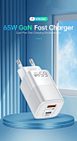 Buy KUULAA 65W GaN Charger Quick Charge 4.0 3.0 Type C PD USB Charger for iPhone 14 13 12 Pro Max Fast Charger For Laptop PD Charger on AliExpress