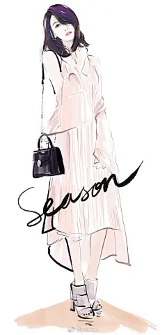 #jjseason插画# #season时装插画# ----- 夏日清凉色彩搭，你喜欢哪一款？#刘诗诗#  #徐静蕾# #袁姗姗#  #陈乔恩#  #宋茜# #刘雯#  #唐艺昕#  #奚梦瑶# #倪妮# ​​​​