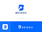Logo Design big dipper polaris beidou b blue star star logo logo icon star brand