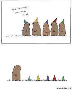 幼儿英语冷笑话漫画集：土拨鼠的狂欢派对_幼儿英语儿童英语故事_沪江育儿网-hujiang.com