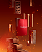 blue book brick CGI clear composition glass Hot red Render