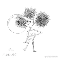 ps板绘儿童插画线稿～ ​​​​