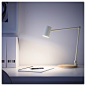 RIGGAD LED work lamp w/wireless charging   - IKEA : IKEA - RIGGAD, LED work lamp w/wireless charging, , You can easily charge your smartphone wirelessly. If your phone supports wireless charging, place it on the built-in charger. If not, complete the phon