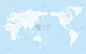简单的世界地图，浅蓝色背景