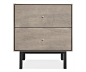 Room & Board - Hudson 20sq 22h Two-Drawer Nightstand with Steel Base: 