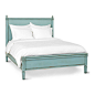 Swedish Luxe Bed - Robins Egg Blue - California King - Combining the coveted style points of a high, formal-feeling headboard with an inviting openness of design, the Swedish Luxe Bed in Robin's Egg Blue is as notable for its carved detail as for its upli
