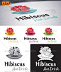 Hibiscus Hot Drink - Food Logo Templates