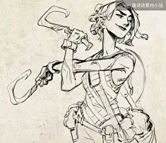 M565 Esben Lash 手绘 插画 欧美 卡通 头像 线稿 作品 参考资料-淘宝网