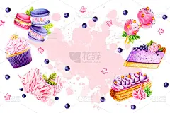 甜蜜的水彩插图