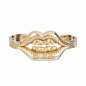 Fancy - Gold Lips Bracelet