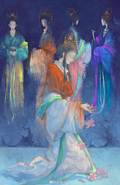 鲤素予白采集到插画 美宣 人物 设计