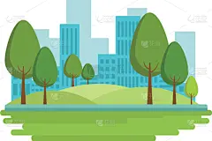 城市,地形,漫画,环境,公园,公路,现代,自然美,建筑业,主干路