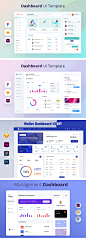 流行PC数据管理后台仪表盘图表UI界面设计Sketch、fig、XD格式-淘宝网